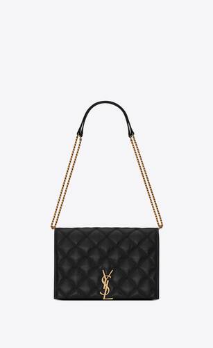 becky mini chain bag in carré-quilted lambskin