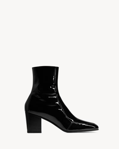 beau zipped boots in patent leather