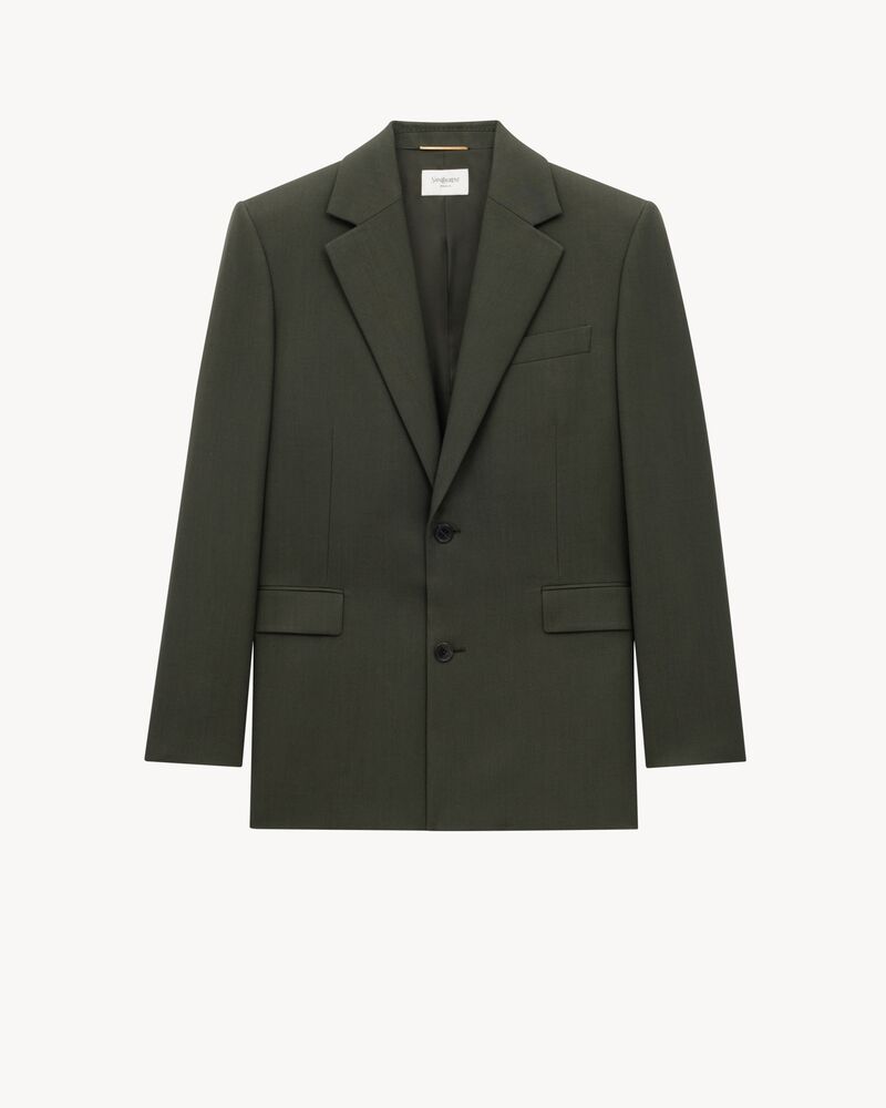 jacket in wool gabardine