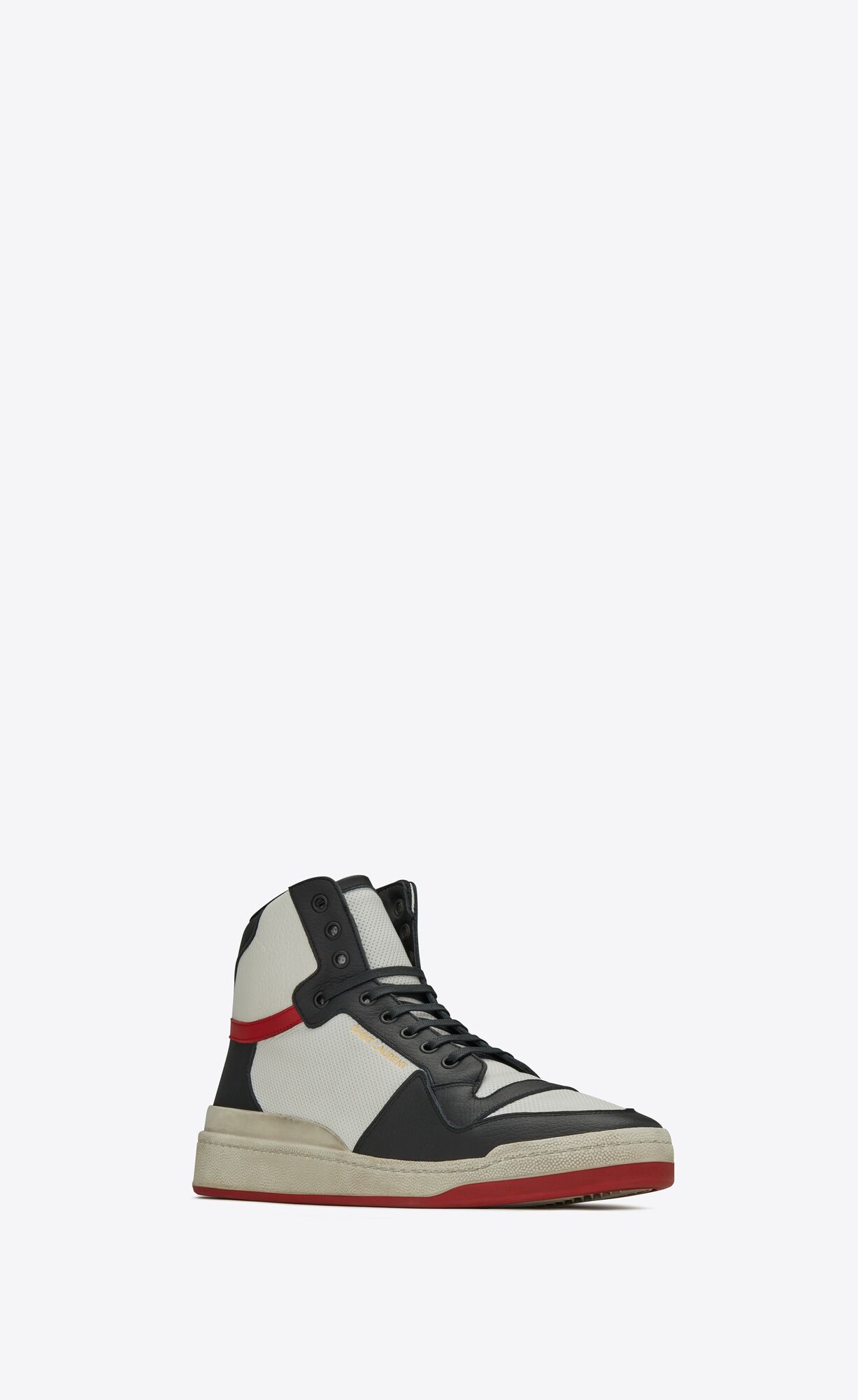 saint laurent perforated leather sneakers
