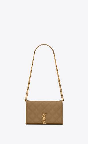 cartera con cadena becky de piel de cordero acolchada