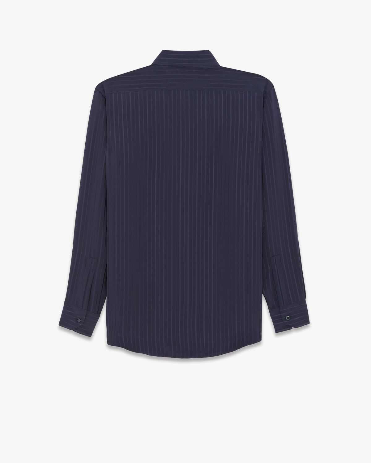 shirt in striped silk crepe de chine