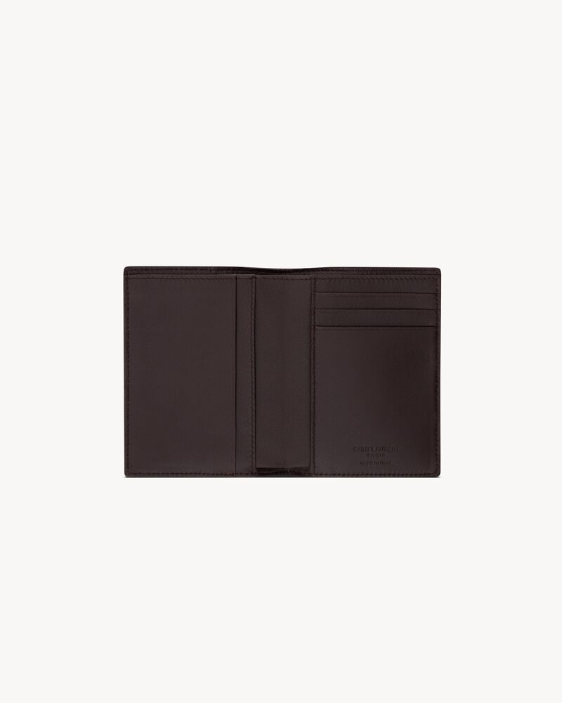 SAINT LAURENT PARIS credit card wallet in lizard