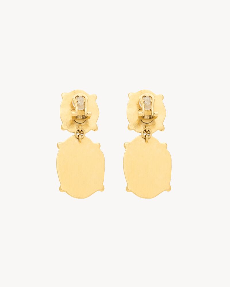 BOUCLES D'OREILLES À PENDANT CABOCHON EN RÉSINE