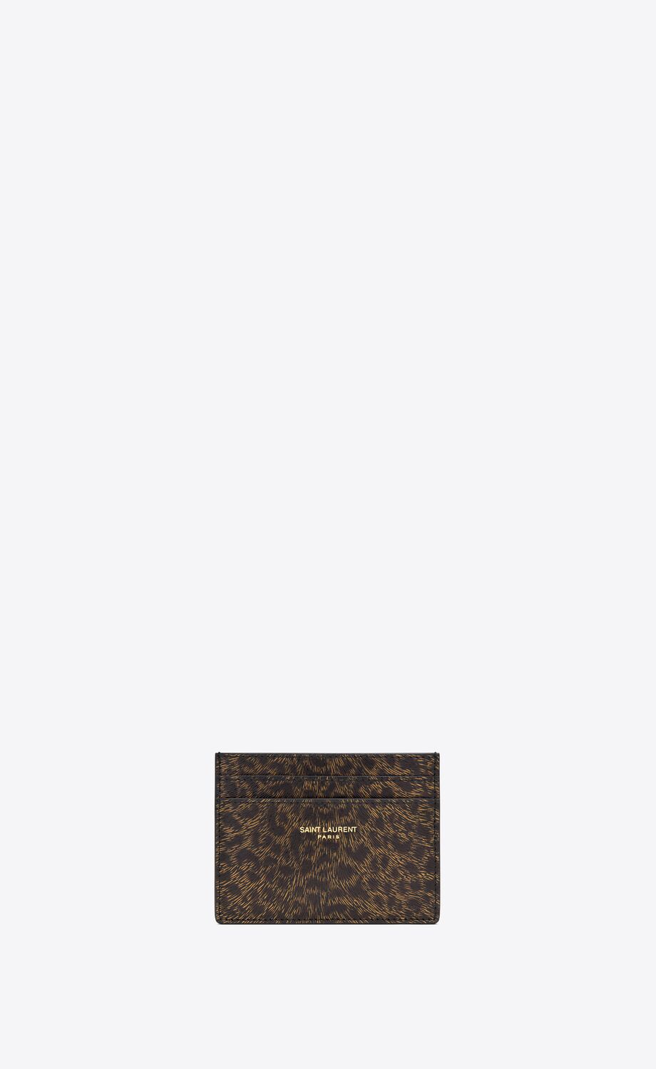 Saint Laurent Paris Card case in leopard-print leather | Saint Laurent ...