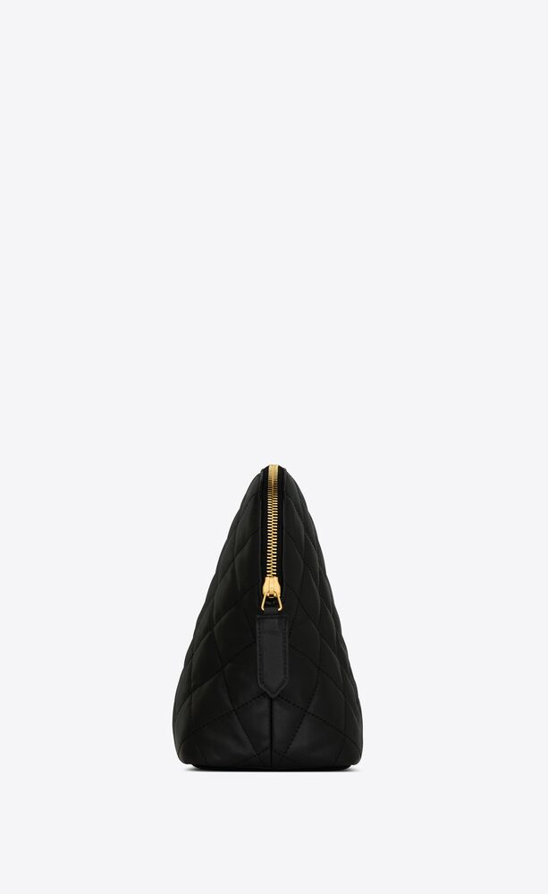 Yves Saint Laurent Pouch Cosmetic Bag Set Makeup Bag Black Large