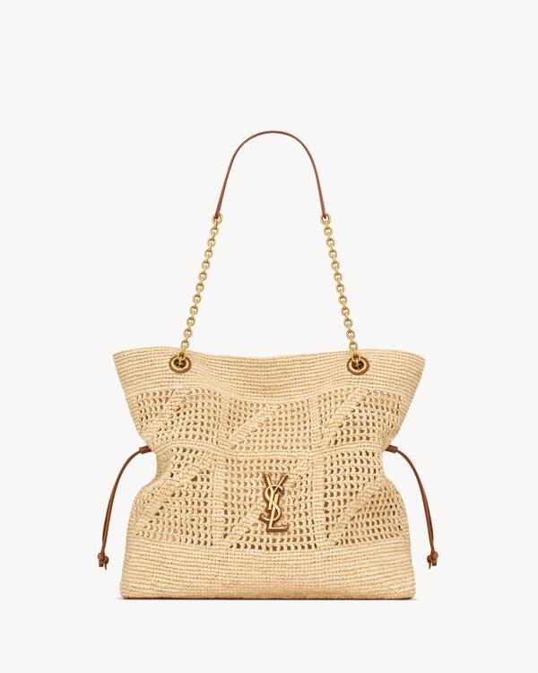 YSL ラフィアショルダーバック インターシャロゴ 667490 SAINT LAURENT*Gaby 2WAYポーチ型ラムレザーショルダーバッグ