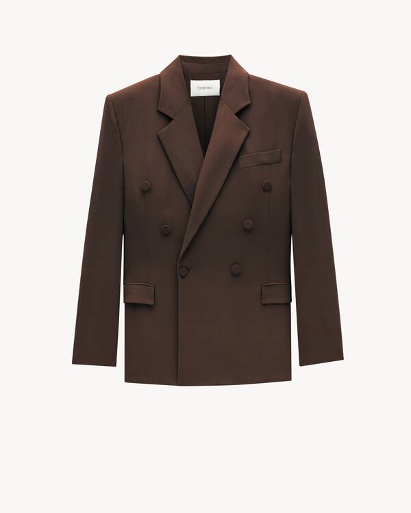 jacket in silk crepe | Saint Laurent | YSL TH