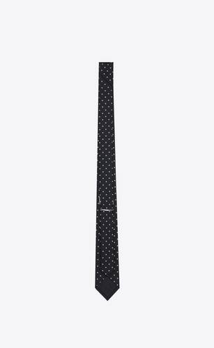 dotted tie in silk jacquard