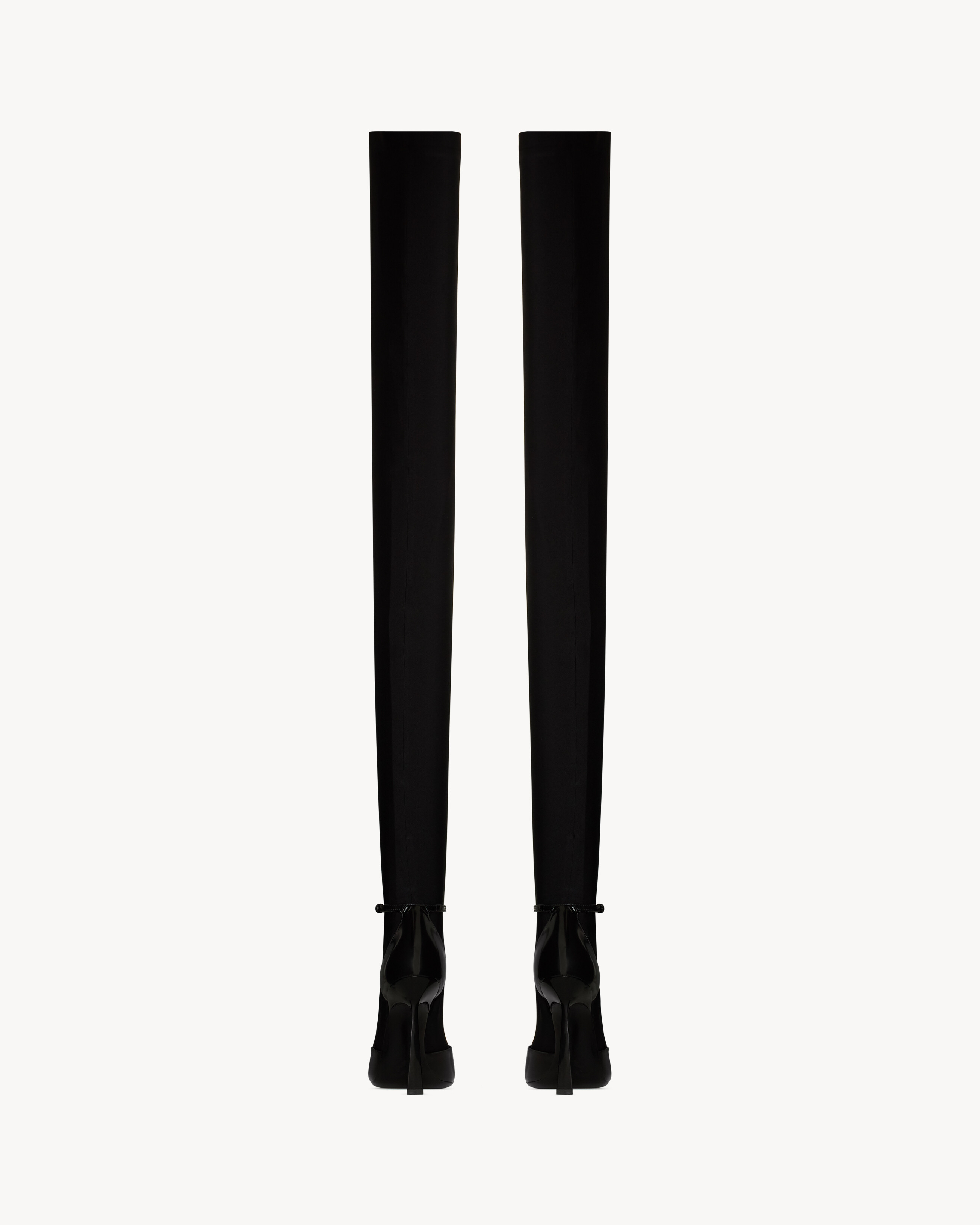 LEE over-the-knee boots in leather and jersey