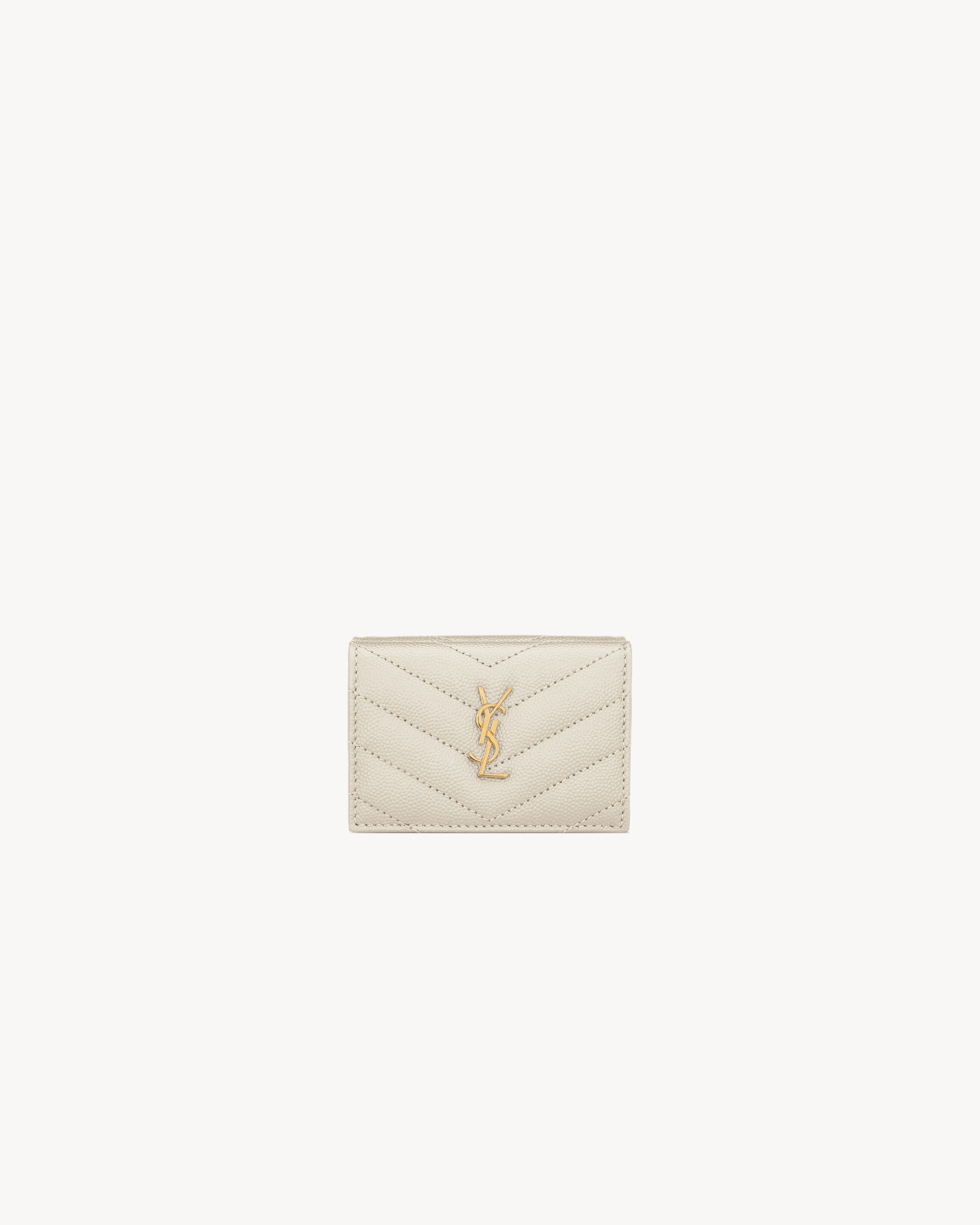 Saint Laurent オリガミ タイニーウォレット グレージュ モノグラム オリガミ タイニーウォレット(キルティング
