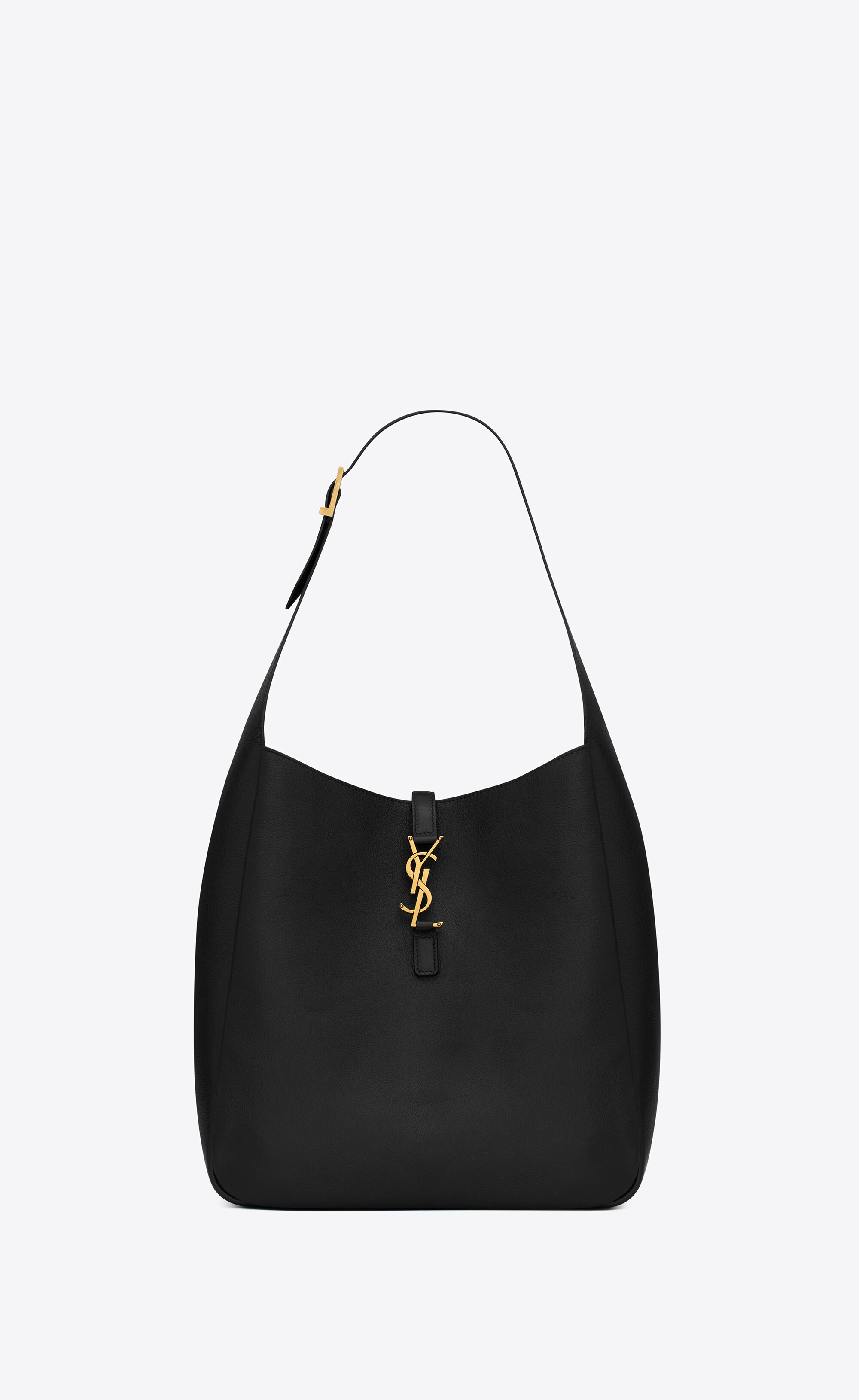 Le 5 A 7 Quilted Patent Shoulder Bag In 1000 Nero