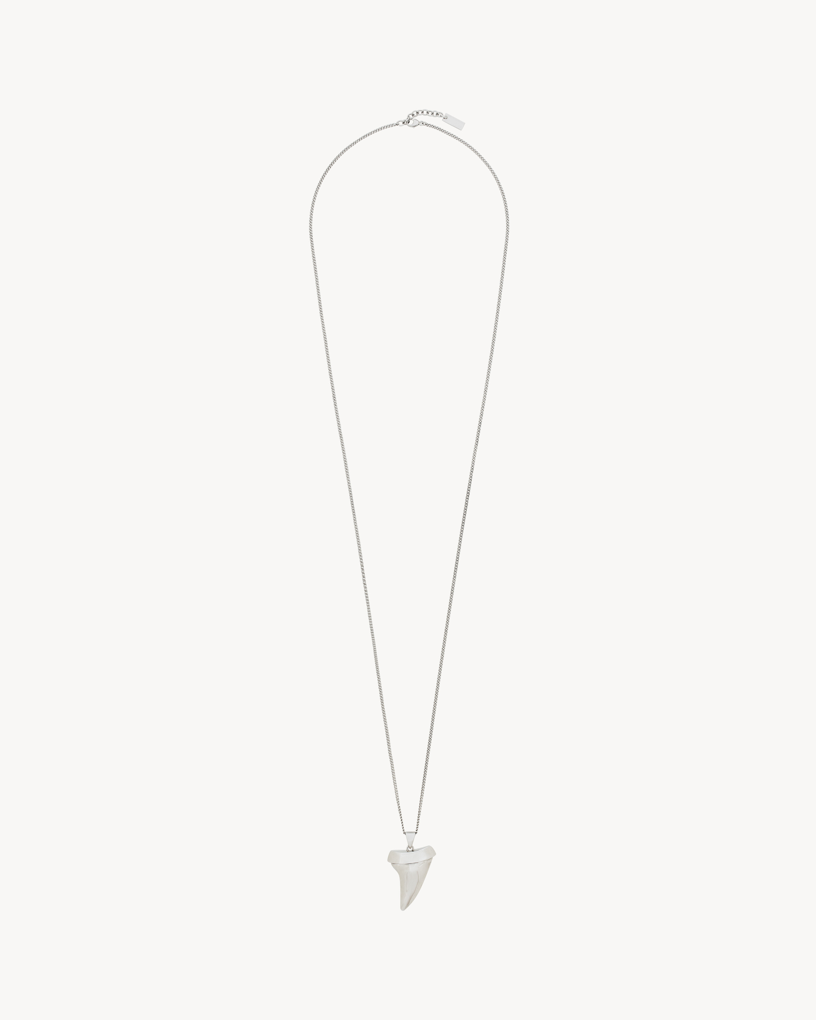 shark tooth necklace in metal