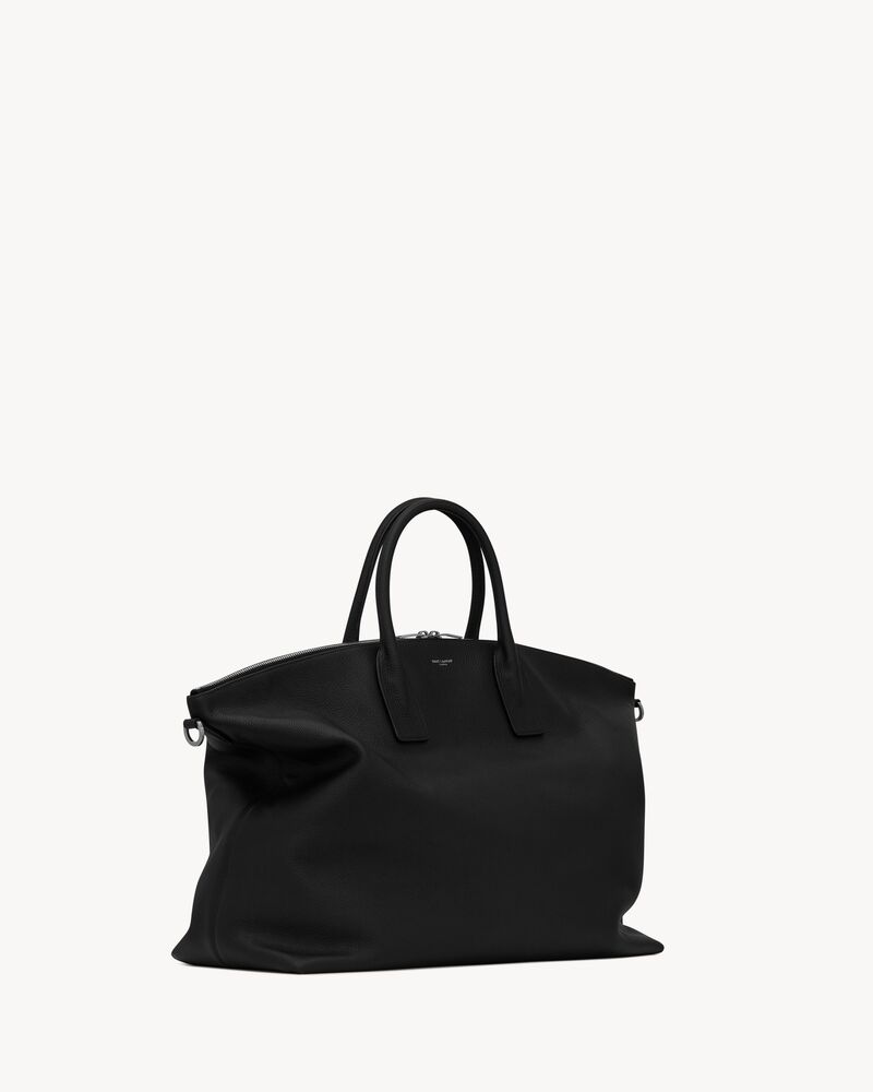 Grand sac bowling en cuir grainé