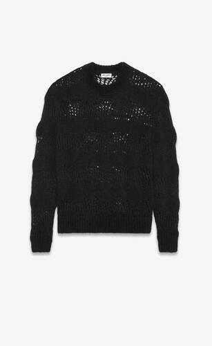 ladder-knit sweater in mohair