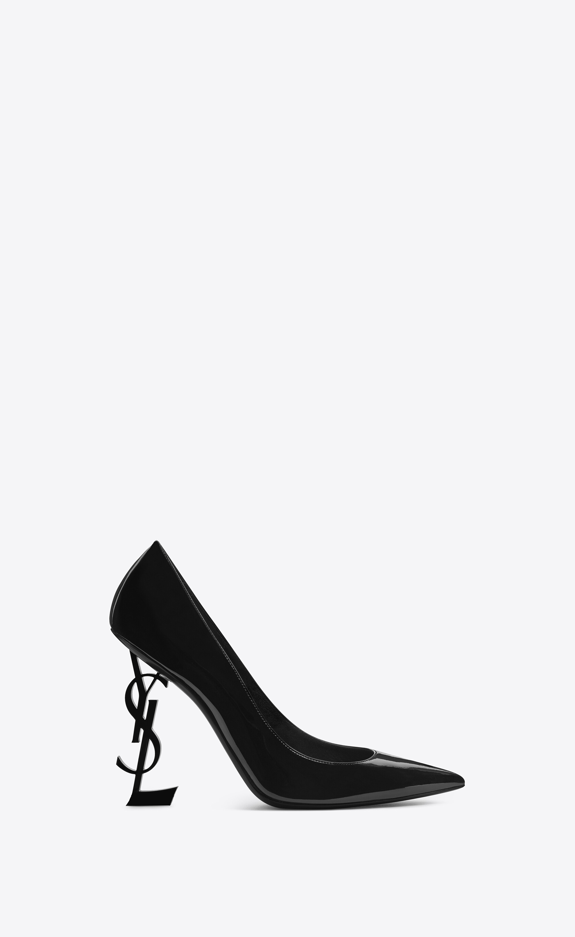 opyum pumps in patent leather with black heel