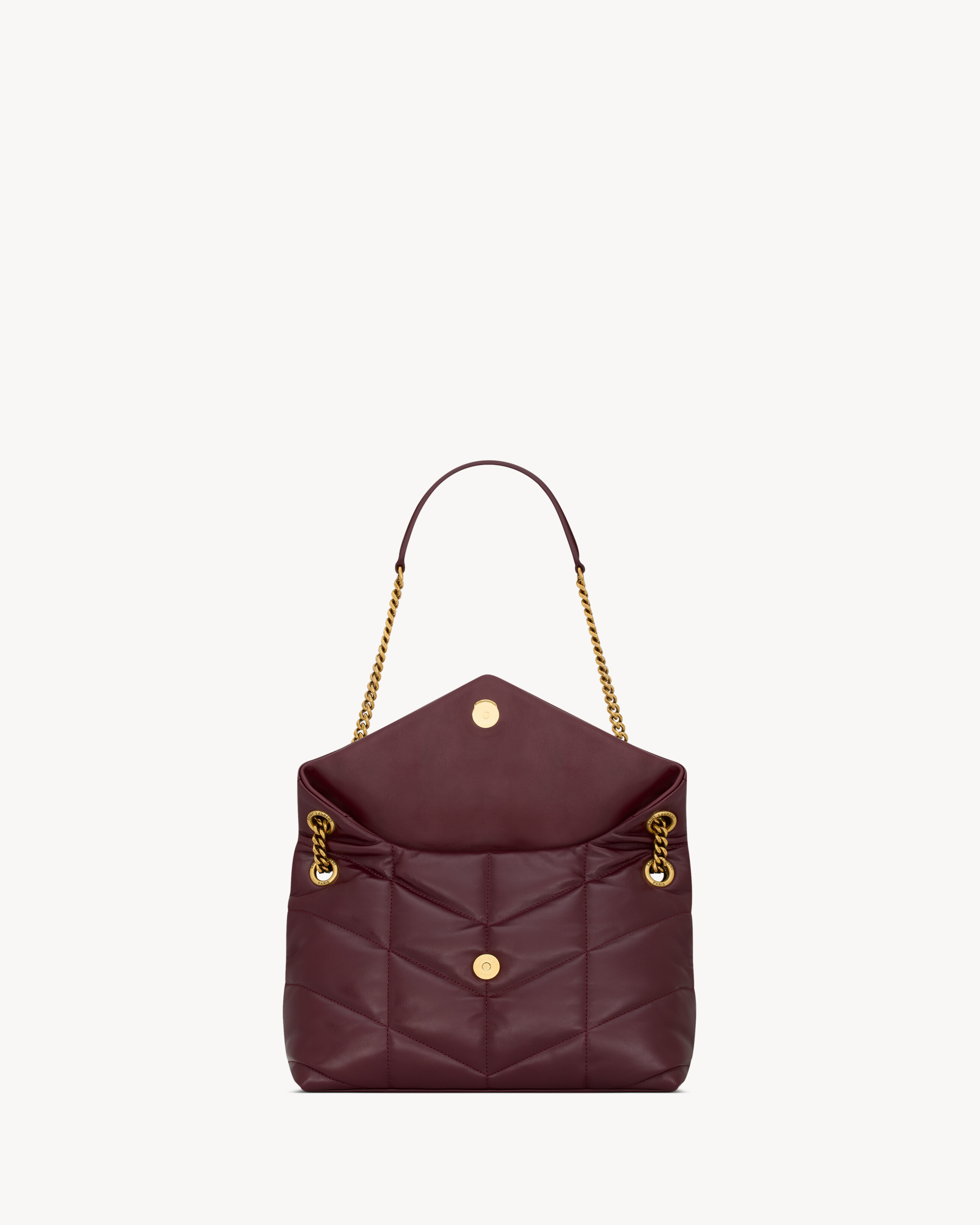 PUFFER small in shiny leather