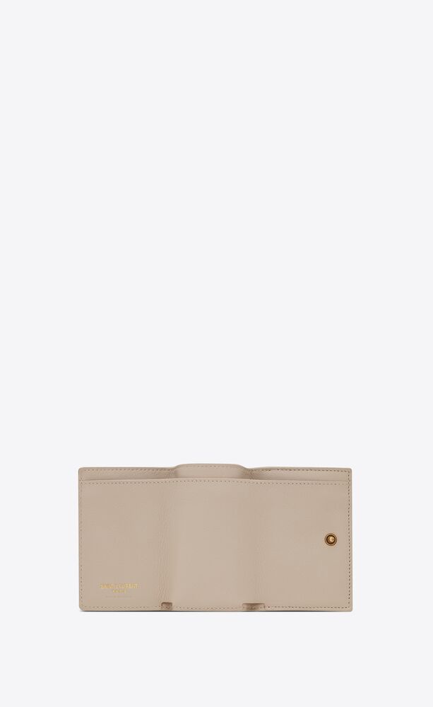 TINY CASSANDRE origami tiny wallet in grained leather | Saint Laurent ...