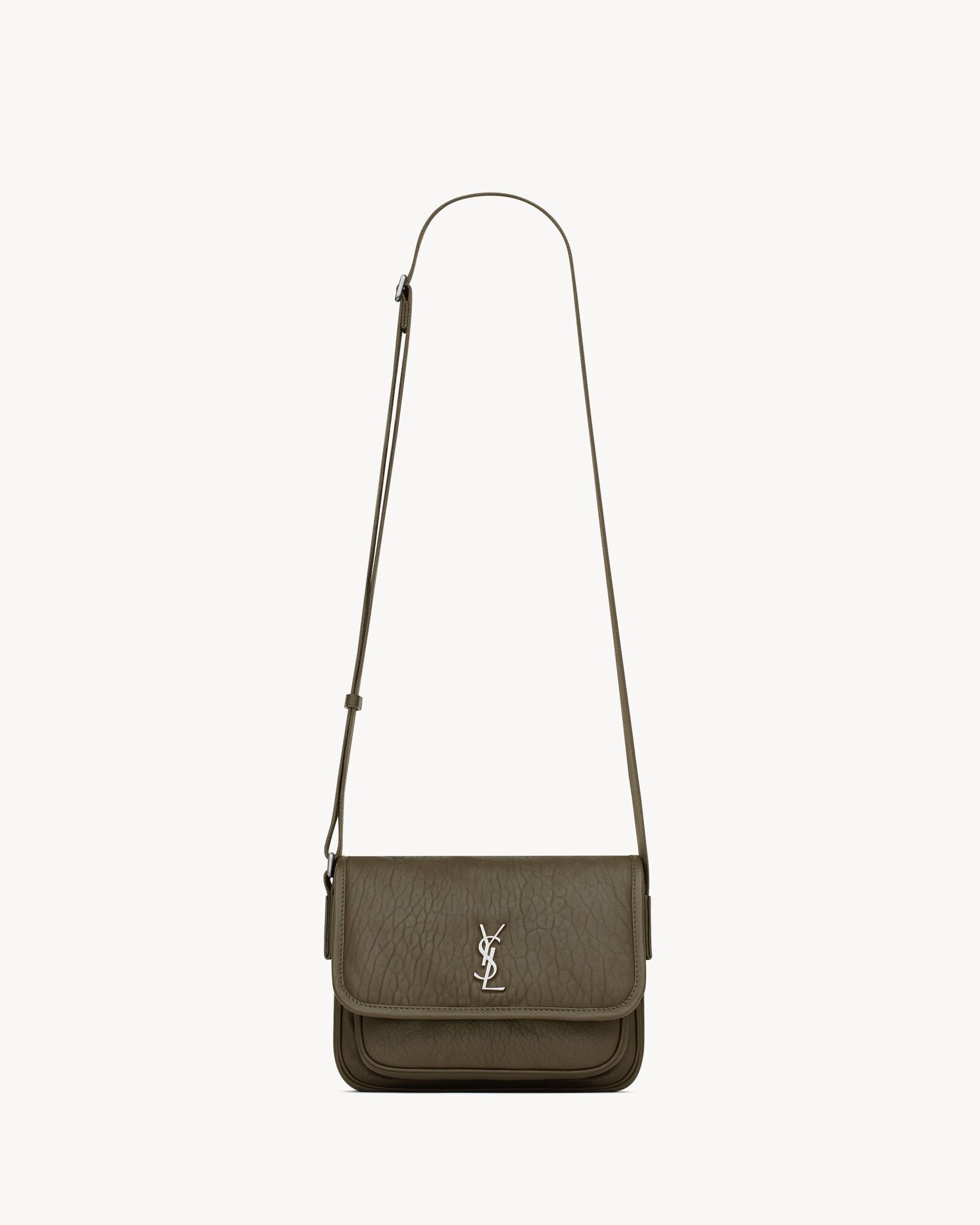 Kleine NIKI Messenger Bag aus genarbtem Lammleder Saint Laurent YSL