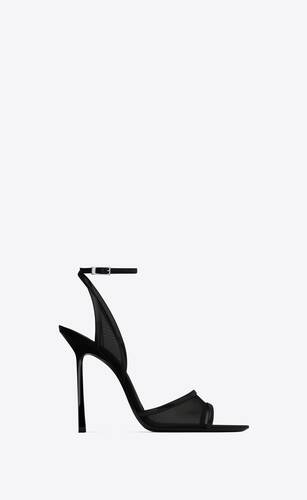Blade slingback pumps in crocodile-embossed patent leather