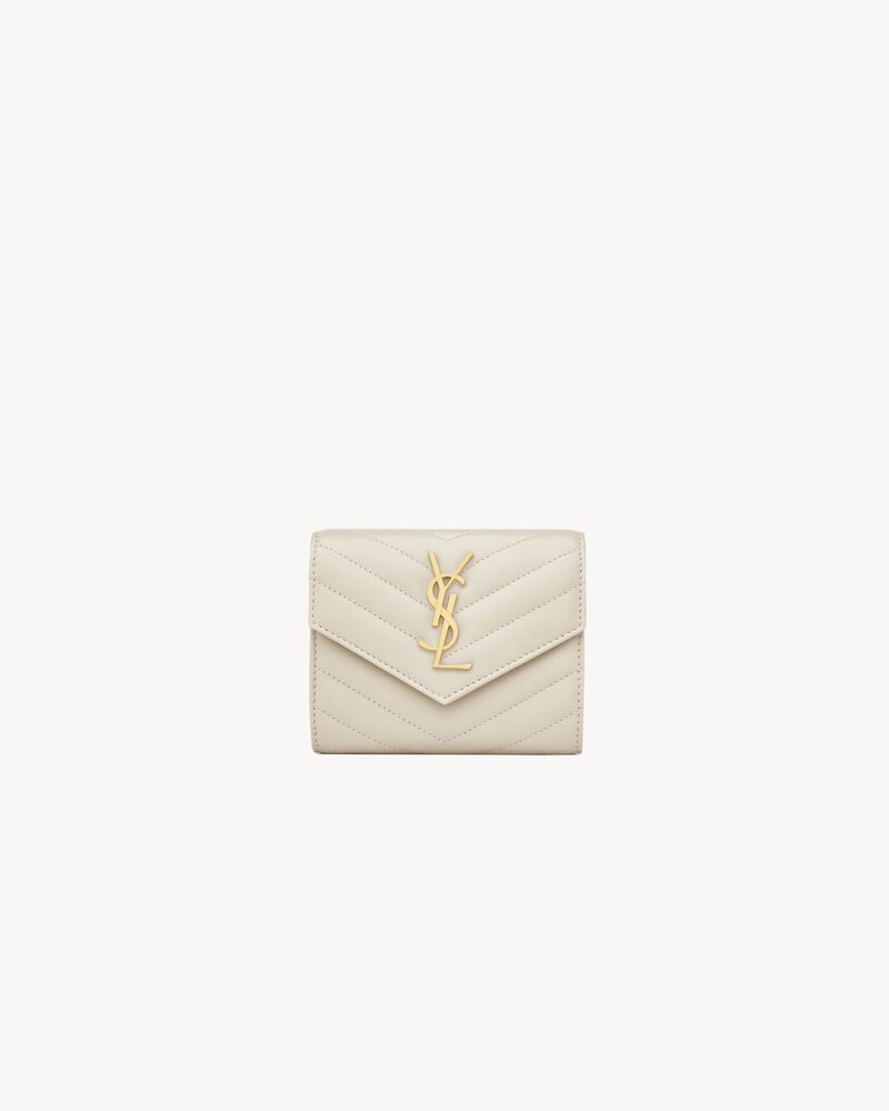 CASSANDRE MATELASSÉ compact tri fold wallet in LAMBSKIN