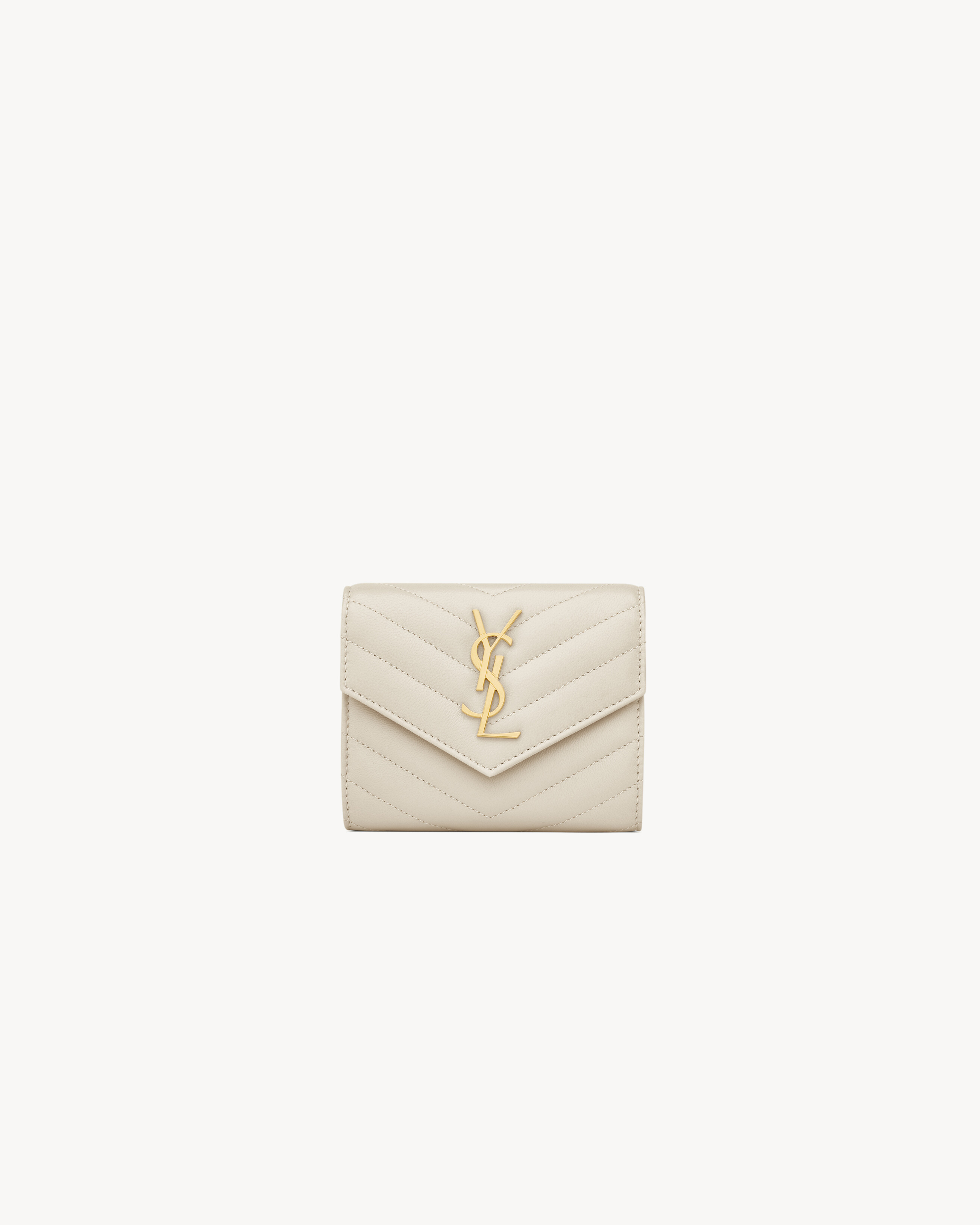 CASSANDRE MATELASSÉ compact tri fold wallet in LAMBSKIN