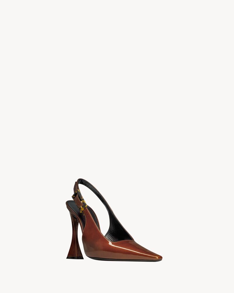 DUNE slingbacks en cuir verni