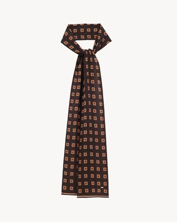 サンローランパリ　スカーフ　ラヴァリエ　ポルカドット　ストール Saint Laurent ポルカドット スカーフ | ブラック | FARFETCH JP