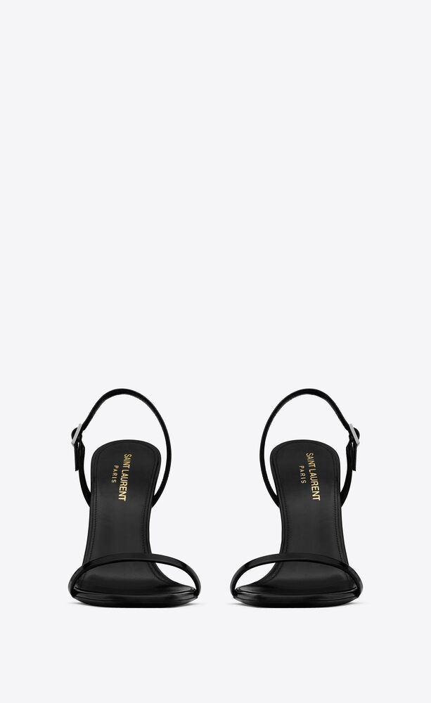 OPYUM slingback sandals in glazed leather | Saint Laurent | YSL.com