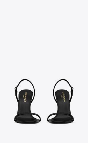 opyum slingback-sandalen aus glasiertem leder