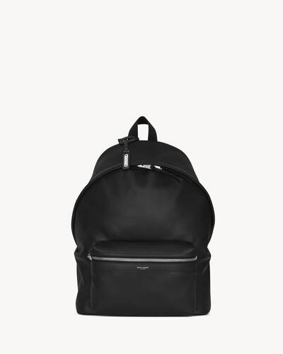 city backpack in matte leather