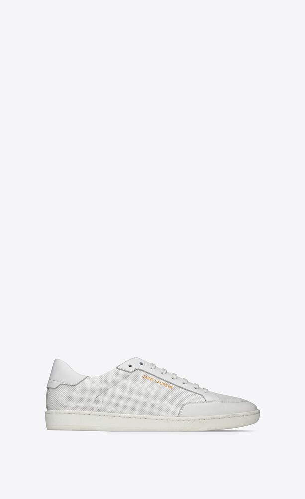 court classic sl/10 sneakers in perforated and smooth leather