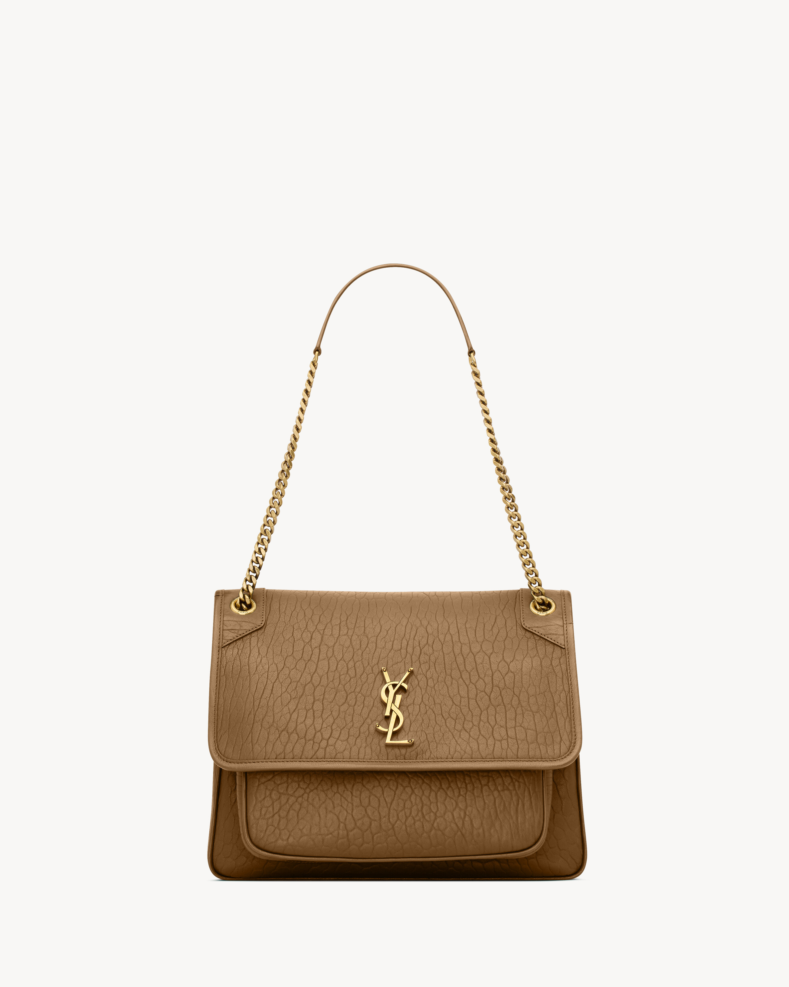 NIKI large in grained lambskin in Brown Saint Laurent YSL EN-IE