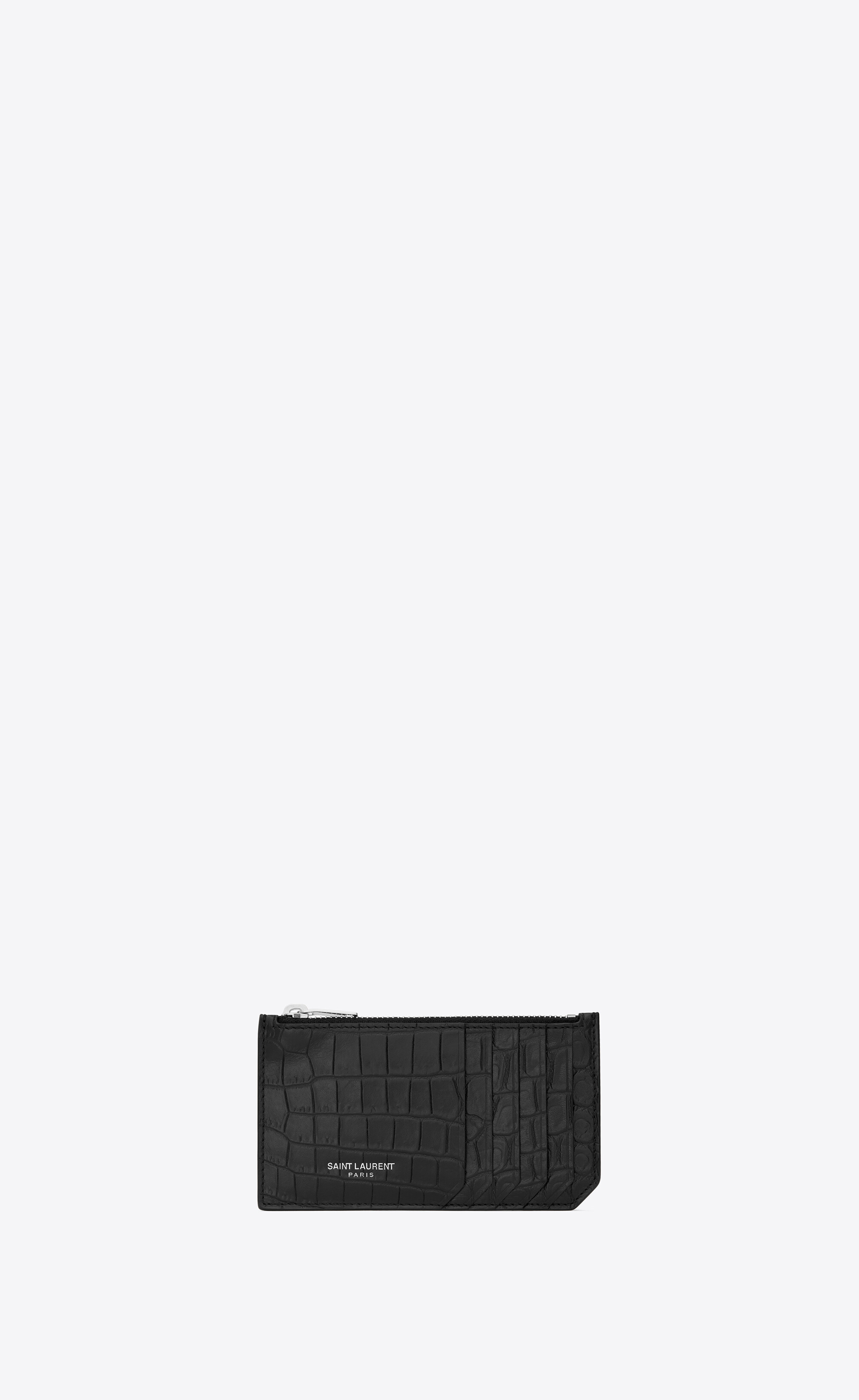 saint laurent zipped fragments card case