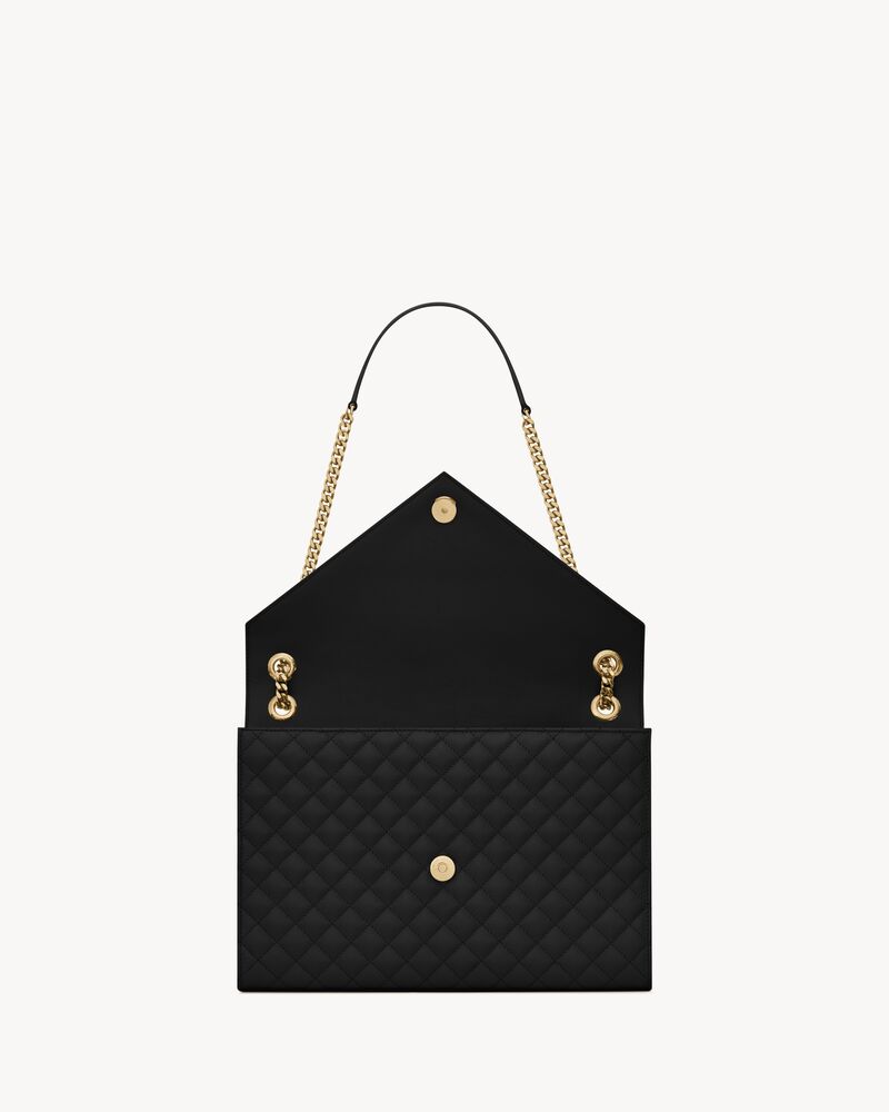 Ysl envelope large bag in grain de poudre embossed leather Clearance