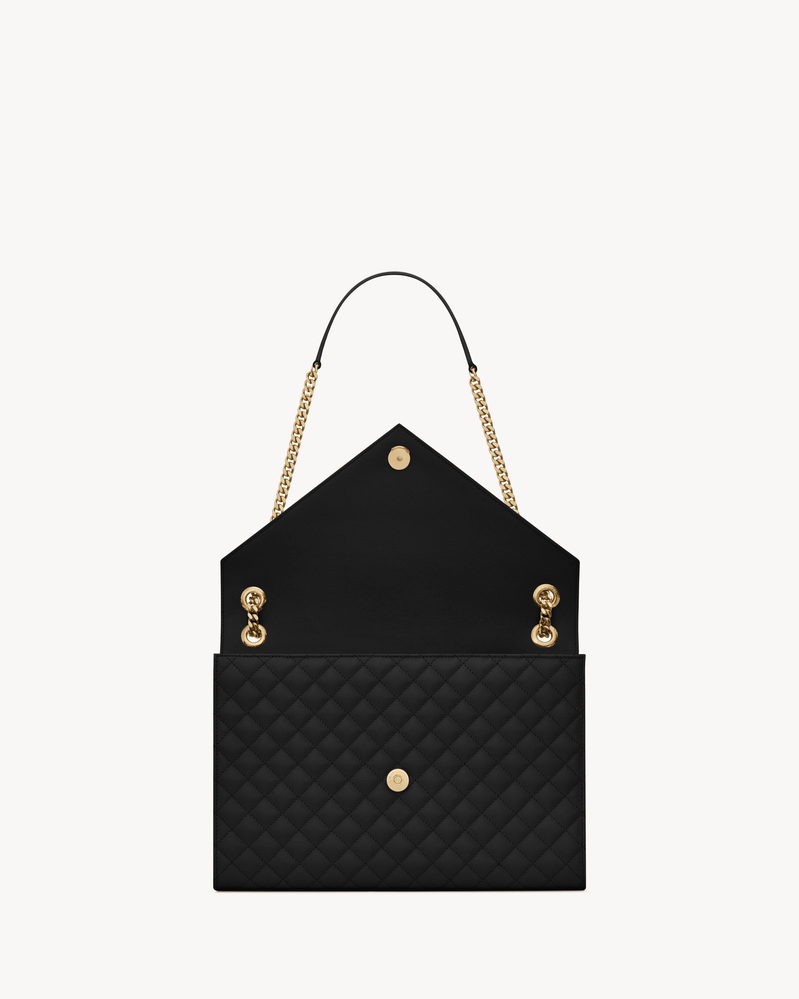 ENVELOPE LARGE IN QUILTED GRAIN DE POUDRE EMBOSSED LEATHER