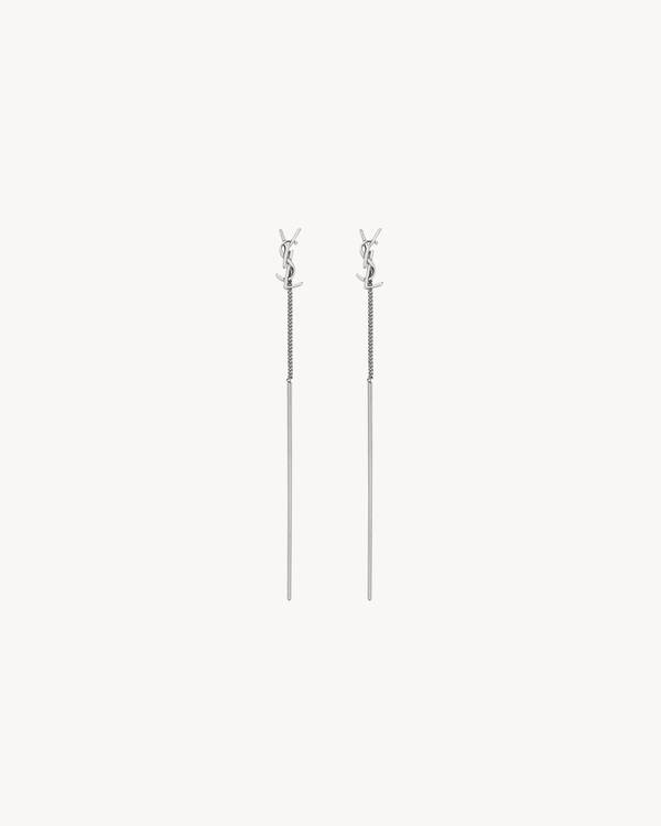 CASSANDRE threader earrings in metal