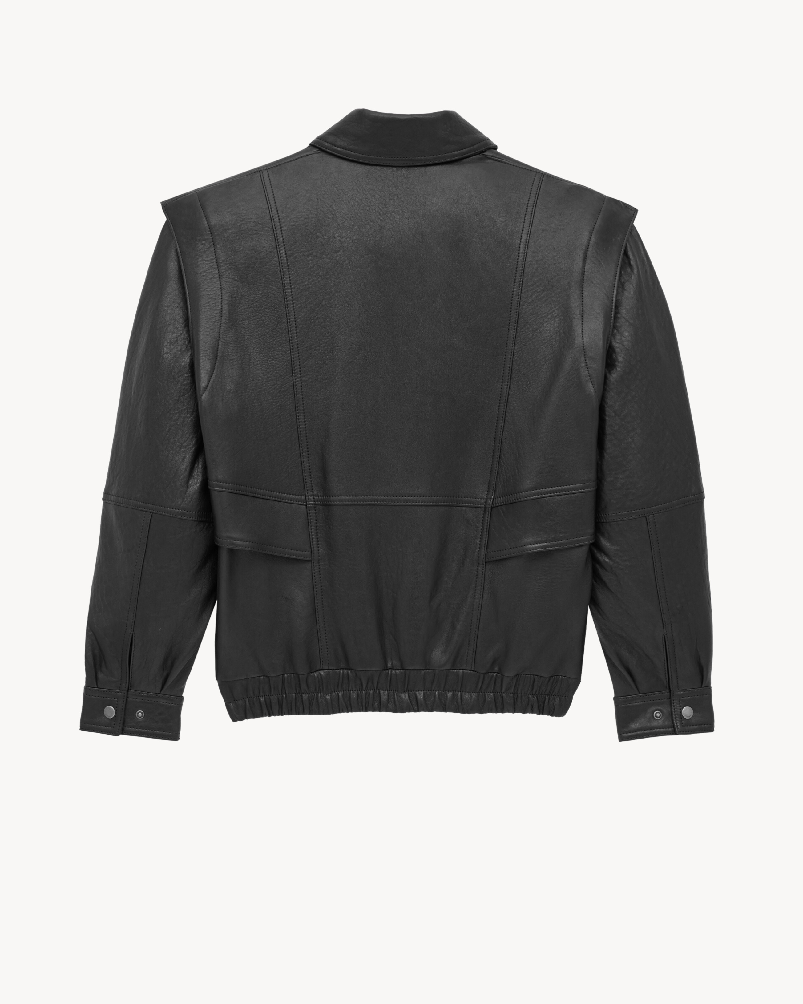 bomber jacket in bubbled lambskin