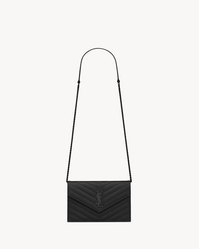 スピード配送◆送込【SAINT LAURENT】yslライン*ウォレット コンパクトジップウォレット “YSL ライン”（グレインレザー