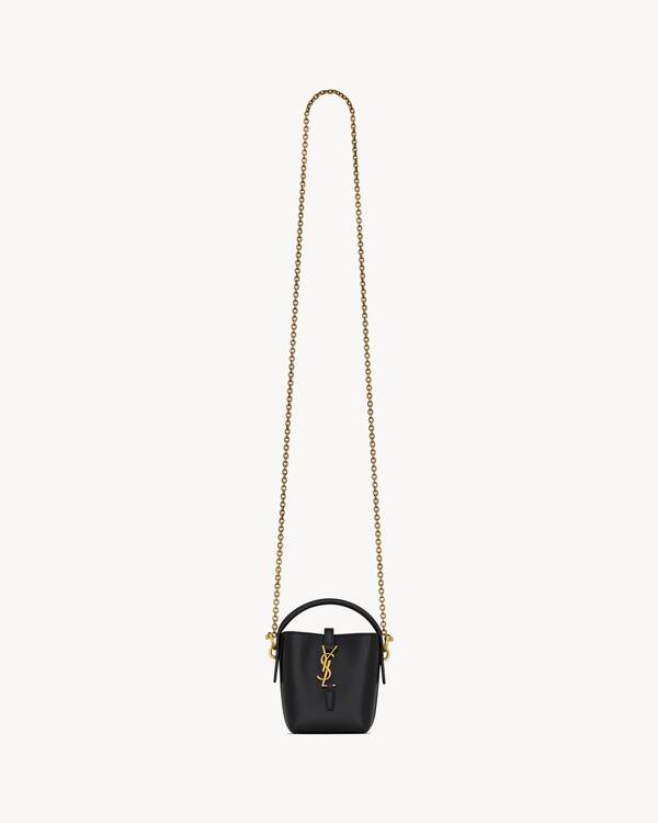 ハンドバッグ Saint Laurent Black Leather Mini Le 37 Handbag SAINT LAURENT - Le 37 mini bag | Leam Roma - Luxury Shopping