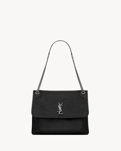 ショルダーバッグ・ポシェット Saint Laurent Black Leather Large Niki Bag Niki Medium leather shoulder bag in black - Saint Laurent