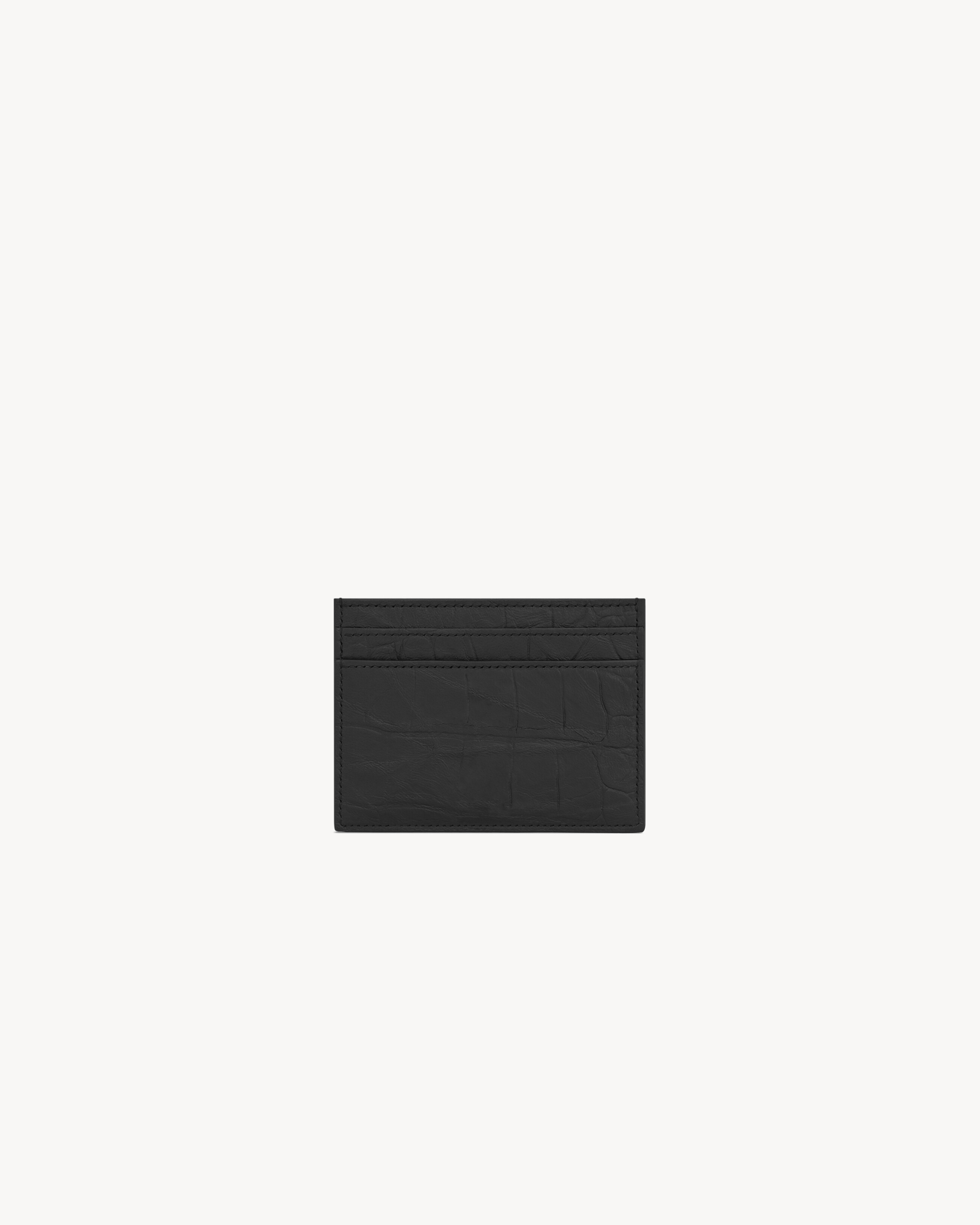 CASSANDRE card case in CROCODILE-EMBOSSED leather