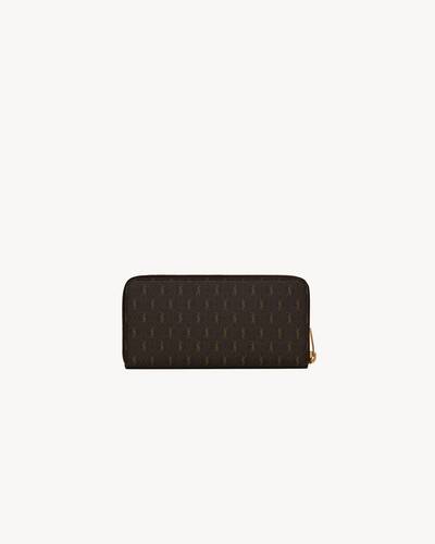 le monogramme zip-around wallet in cassandre canvas