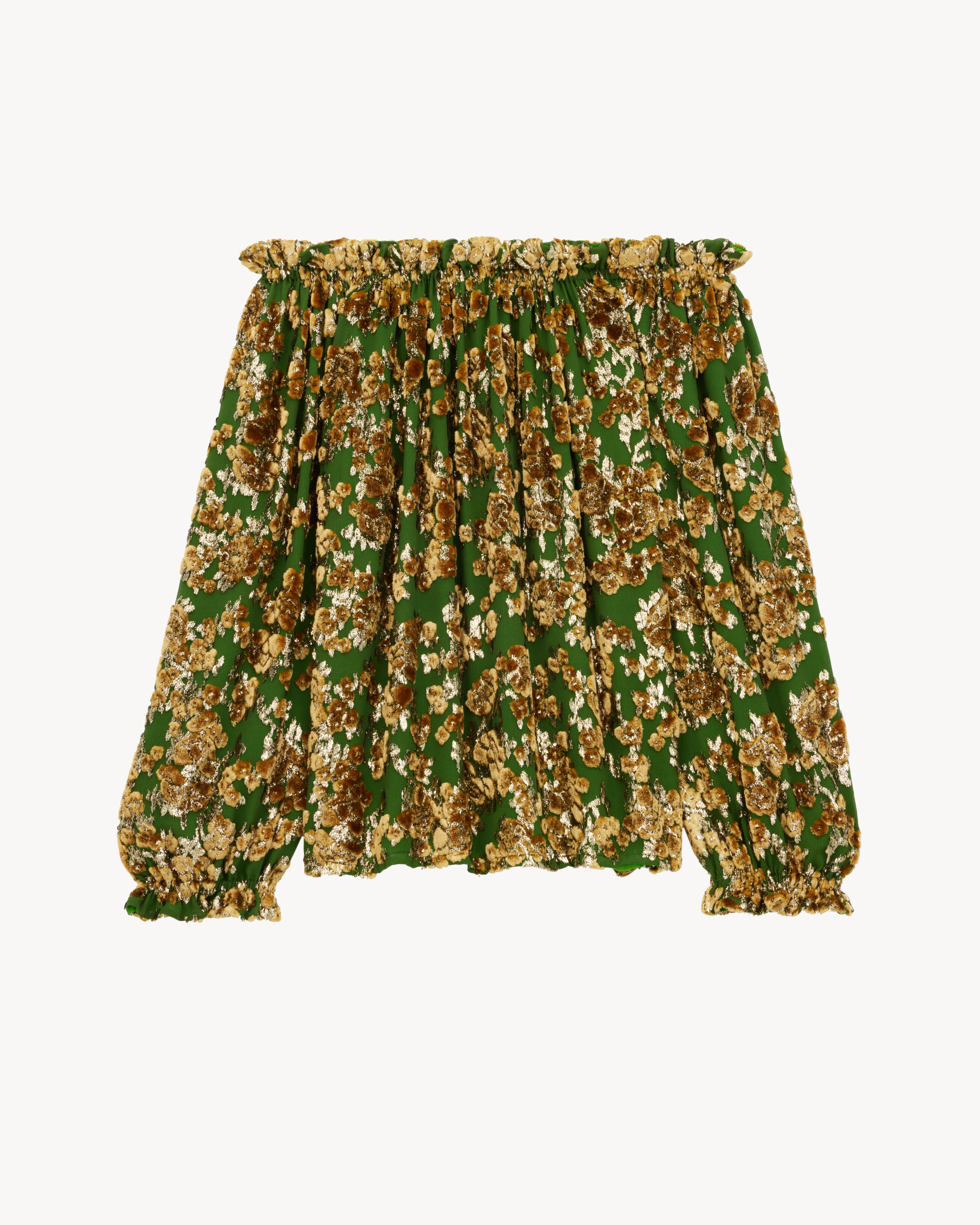 blouse in lamé dévoré velvet