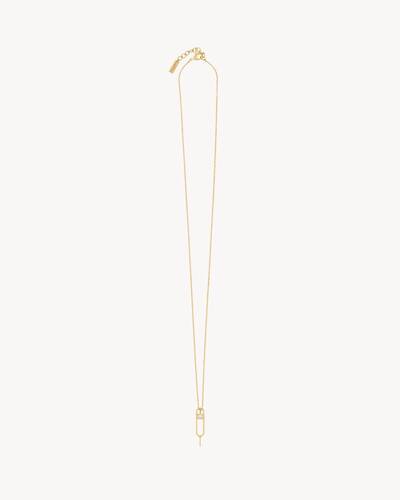 Saint laurent logo deals necklace