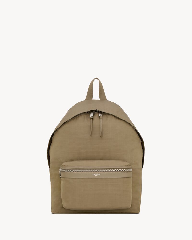 CITY backpack in nylon ripstop and leather