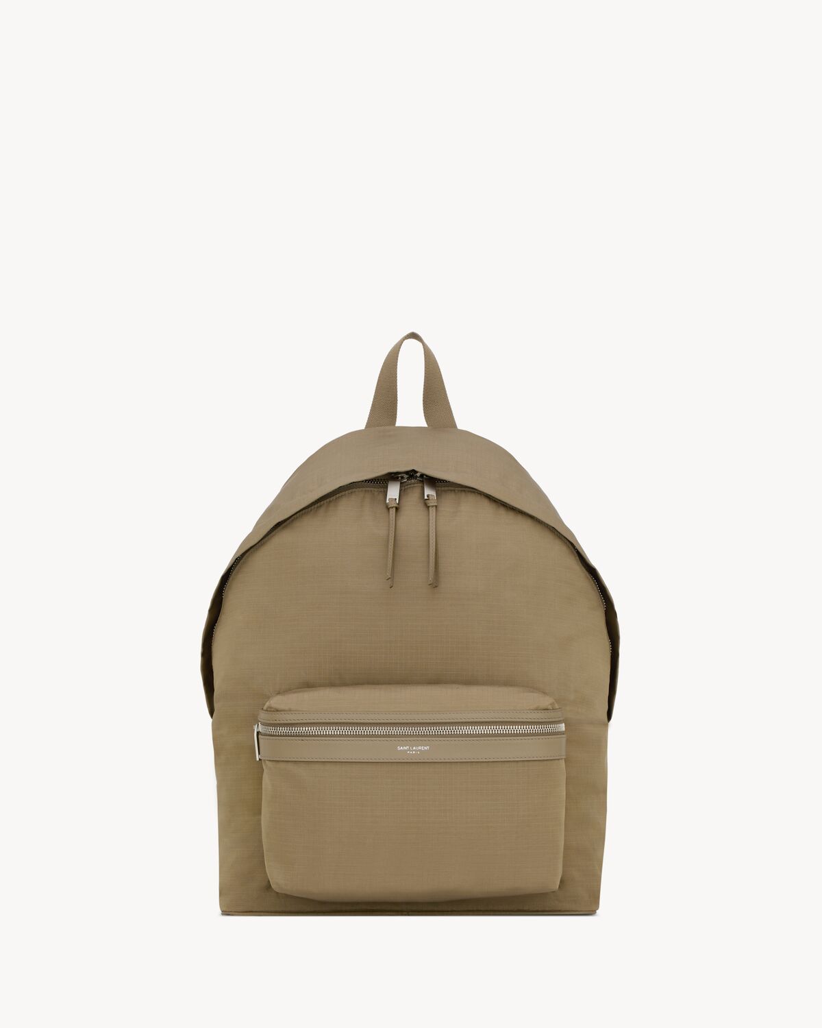 city backpack in nylon ripstop and leather