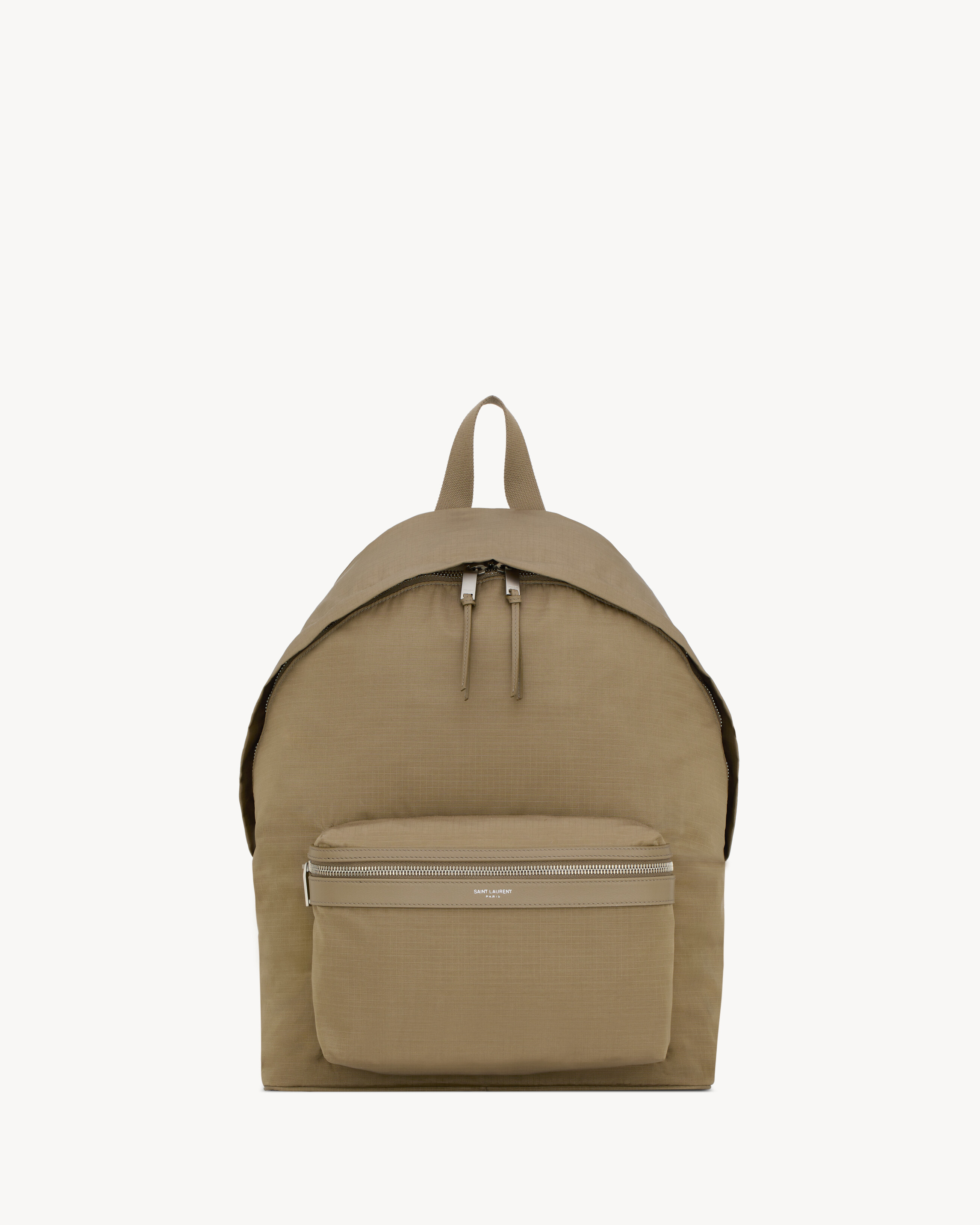 Mochila CITY em ripstop de nylon e couro