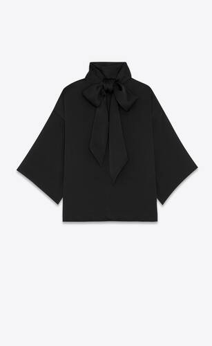 Blouse in crepe satin, Saint Laurent