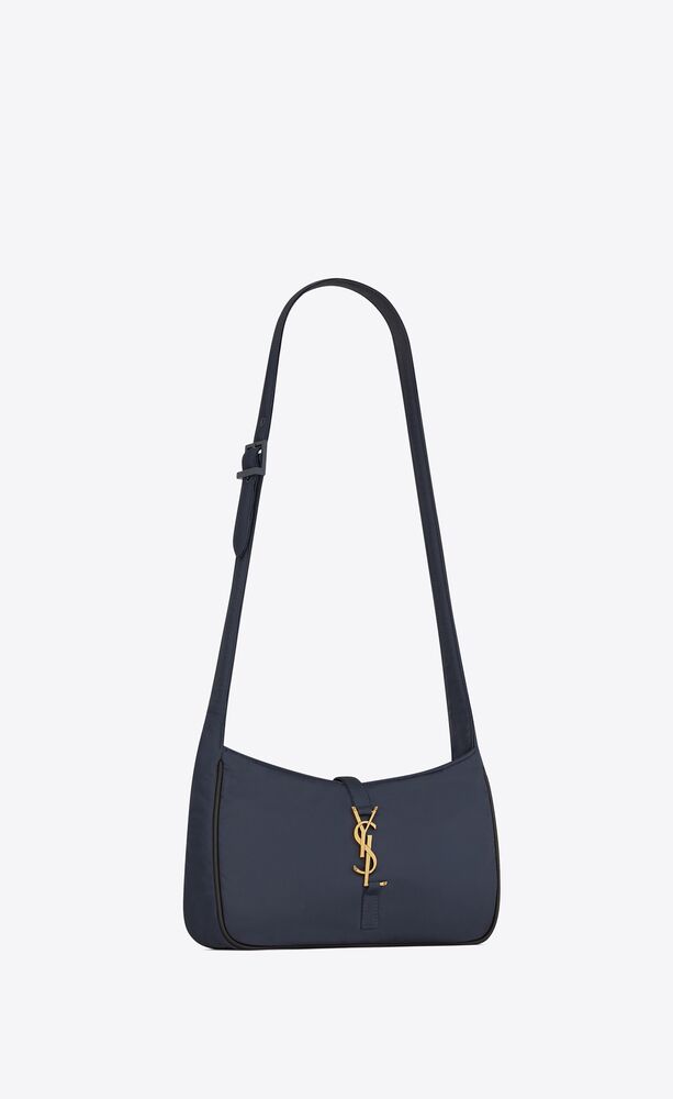Yves Saint Laurent YSL Logo Nylon Leather Crossbody Shoulder bag